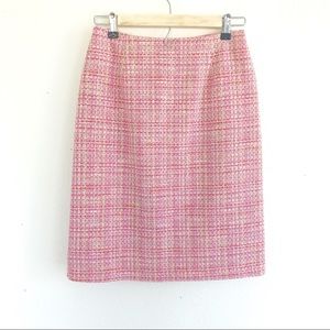 Bentley A Pink Tweed Skirt Size 4 EUC
